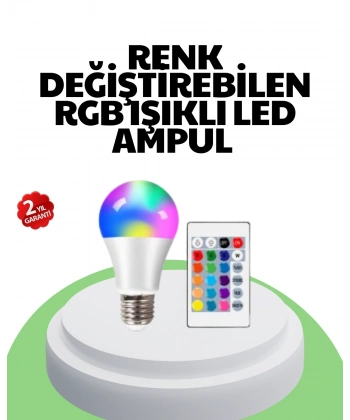2025 RGB LED Ampul Uzaktan Kumandalı Renkli Işık A Kalite