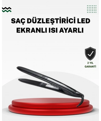 2025 Seri Profesyonel Isı Ayarlı Titanyum Kaplama Saç Düzleştirici Dijital Ekranlı