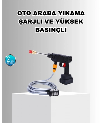21V Akülü Basınçlı Yıkama Makinesi Çift Akülü ve Hızlı Şarj Özellikli