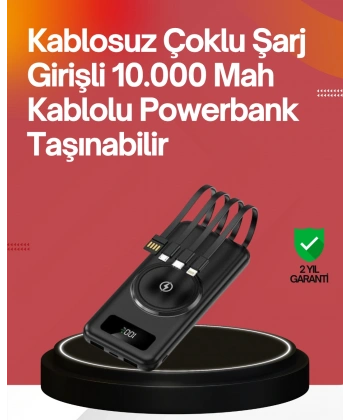 22.5W Hızlı + 15W Kablosuz Şarj – Akıllı Powerbank ile Her An Enerji