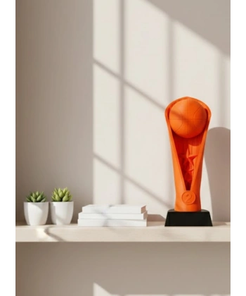 23cm Turuncu Basketbol Kupa Biblo Modern Ödül Dekor Ürünü