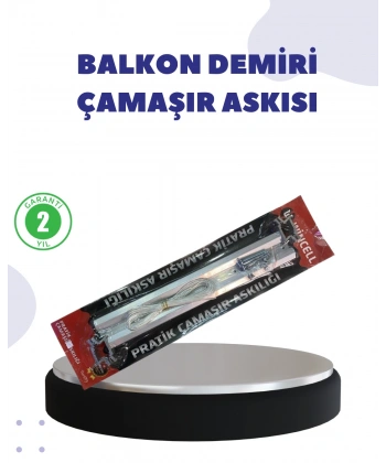 25x60 Balkon Askılığı Kare Demir Uyumlu Hava Dayanıklı Çamaşır Askısı