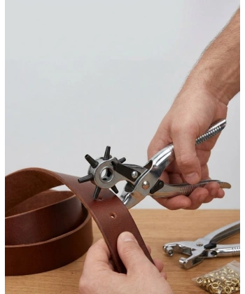 2li Kemer Delme Aparatı Deri Delik Açma Pensesi Çok Amaçlı Kullanım