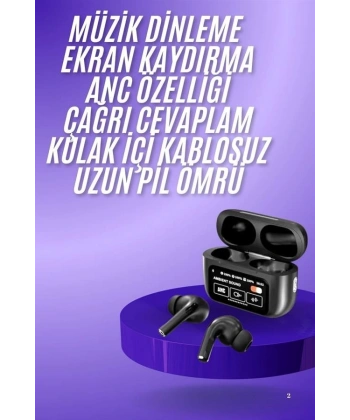 2.Nesil Pro Ekranlı Sesli Görüşme Yapabilen Kablosuz Bluetooth Kulaklık
