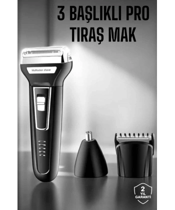 3 Başlıklı Kulak Ve Burun Tıraş Makinesi Erkeklere Özel