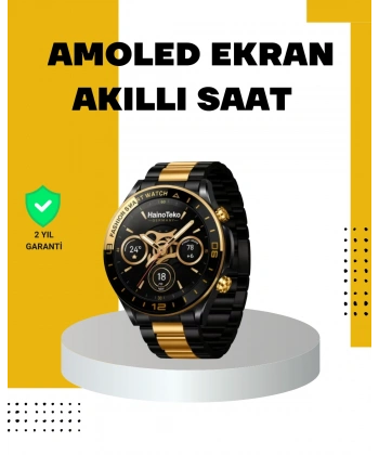 3 Bileklikli Amoled Akıllı Saat Bluetooth Çağrı ve Sağlık Takipli