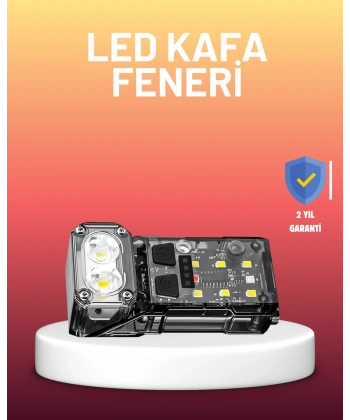 3 Fonksiyonlu LED Far El Feneri Çalışma Lambası Uzun Pil Ömürlü