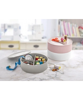 3 Gözlü Saklama Kabı Dikiş Ve Takı Kutusu - Gri