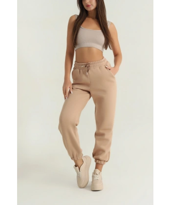 3 iplik şardonlu paça lastikli eşofman bisküvi is001