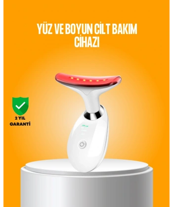 3 Modlu Boyun ve Yüz Bakım Cihazı – EMS, Temizleme, Sıcak Masaj ve Renkli Işık Terapi Özellikli
