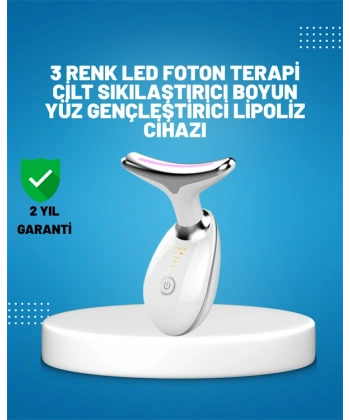 3 Modlu Boyun ve Yüz Bakım Cihazı – EMS, Temizleme, Sıcak Masaj ve Renkli Işık Terapi Özellikli