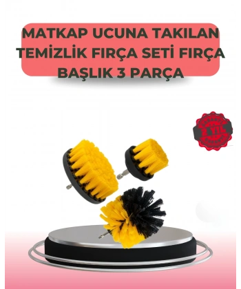 3 Parça Matkap Ucu Temizlik Fırçası Dayanıklı Naylon Kıllı