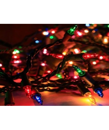 30 Ledli Pirinç Renkli Yılbaşı Ağacı Işığı