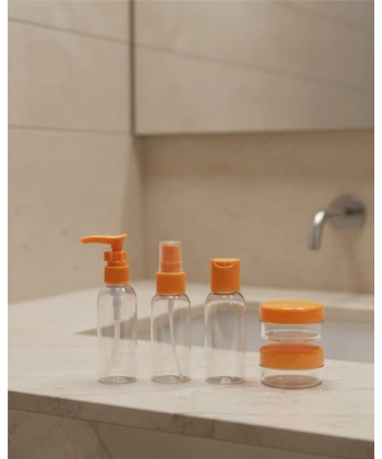 30 ml 5’li Seyahat Şişesi Seti Çantalı Kozmetik Organizer