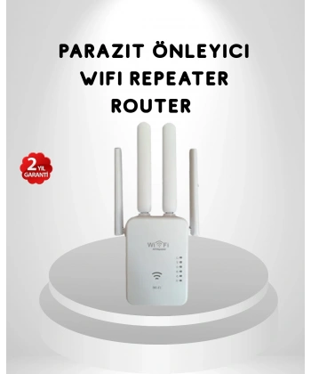 300Mbps WiFi Menzil Genişletici 4 Antenli WPA3 Güvenlikli Priz Tipi Repeater