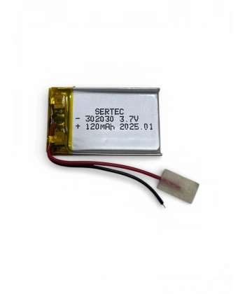 Sertec 302030 3.7V 120 MAh Li-Polymer Pil (Devreli/1.5A)