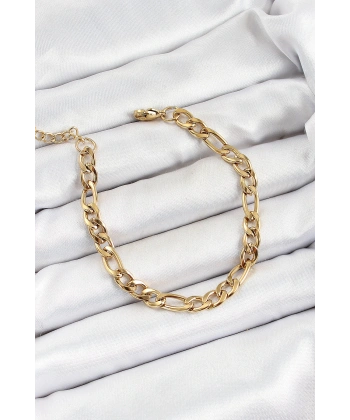 316L Çelik Gold Renk Zincir Erkek Bileklik