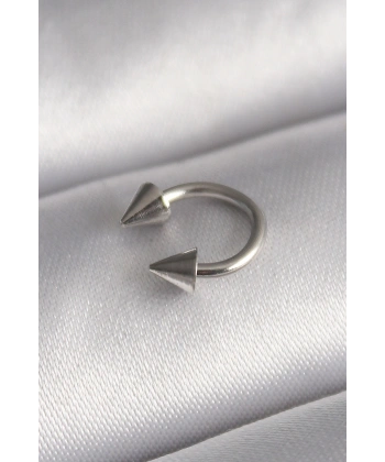 316L Çelik Gümüş Renk Halka Çivi Model Kadın Piercing