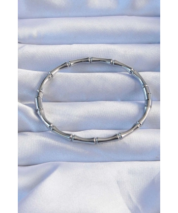 316L Çelik Gümüş Renk Kemik Model Bileklik