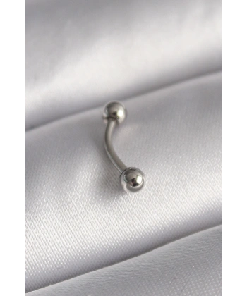 316L Çelik Gümüş Renk Topçuk Model Piercing