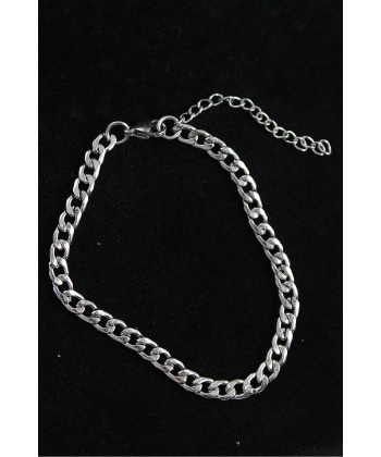 316L Çelik Klasik Model Gümüş Renk Erkek Bileklik