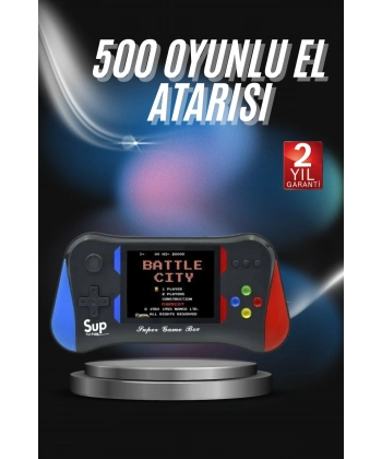 3.5 İnç 500ü 1 Arada Klasik Oyun Konsolu Nostalji Oyunlu Atari