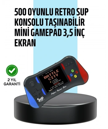 3,5 İnç Ekranlı Taşınabilir El Konsolu – 500 Klasik Oyunla Eğlence Yanınızda