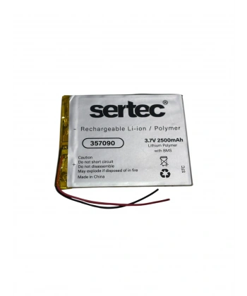 Sertec 357090 3.7V 2500 MAh Li-Polymer Pil (Devreli/1.5A)