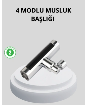 360° Dönebilen Musluk Başlığı 4 Fonksiyonlu Su Tasarruflu ve Dayanıklı