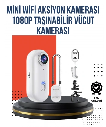 360° Klipsli Manyetik Spor Kamera Yüksek Çözünürlük
