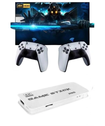 3D 4K HD 2.4G Game Stick 4K Ultra Hd Oyun Konsolu Çift Kollu