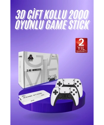 3D 4K HD 2.4G Game Stick 4K Ultra Hd Oyun Konsolu Çift Kollu
