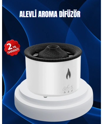 3D Alev Işıklı Aromaterapi Makinesi – 360 ml Su Kapasiteli Sessiz Difüzör