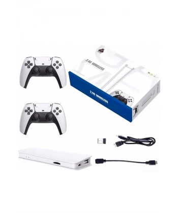 3D Çift Oyun Kollu 4K HD Ekran Nostaljik 20.000 Oyunlu Beyaz Game Box