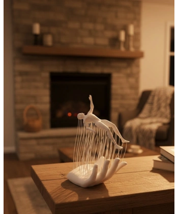 3D El İnsan Figürü Beyaz İskandinav Tarzı Dekoratif Obje