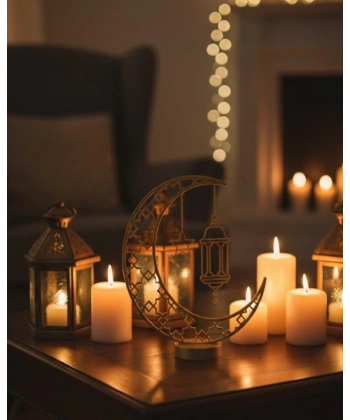 3D Hilal Cami Biblo 20x20 cm Özel Tasarım Özel Baskı Ürün