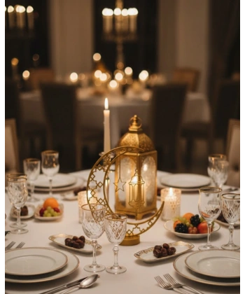 3D Hilal Dekorasyonu Özel Baskı Premium Tasarım