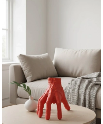 3D Kırmızı El Dekor 17x16 cm Gotik ve Modern Tasarım Obje