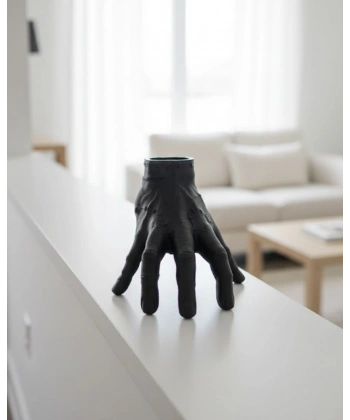 3D Modern Siyah El Biblo 17x16 cm Ev ve Ofis Dekorasyonu