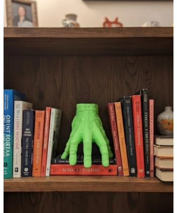 3D Modern Yeşil El Heykeli 27x22 cm Raf ve Konsol Üstü Dekor