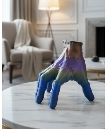 3D Multicolor El Biblo 27x22 cm Sanatsal ve Dikkat Çekici Dekor