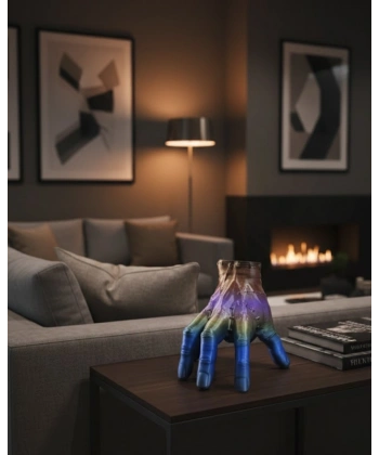 3D Rengarenk El Dekoratif Heykel 27x22 cm Büyük Boy Modern Tasarım