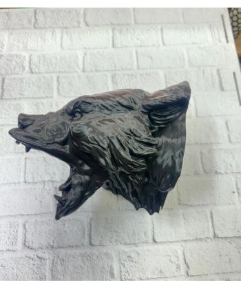 3D Siyah Ayı Başı Duvar Dekoru Modern Asılabilir Heykel 25x19 cm