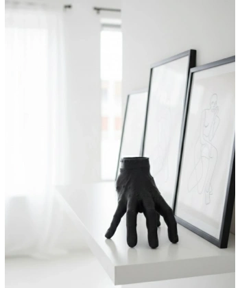 3D Siyah El Biblo 27x22 cm İddialı Ev Dekorasyonu