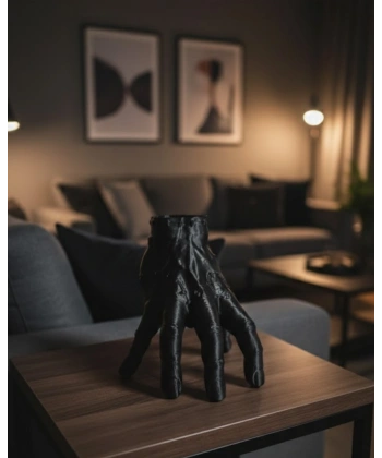 3D Siyah El Dekoratif Heykel 27x22 cm Büyük Boy Modern Tasarım