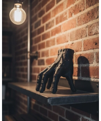 3D Siyah El Tasarım Dekor 17x16 cm Konsol ve Şömine Üstü Obje