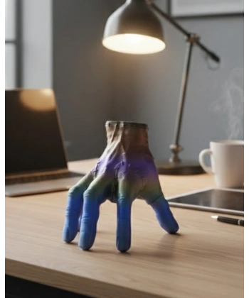 3D Tasarım Rengarenk El Biblo 27x22 cm Özgün ve Şık Aksesuar