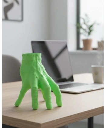 3D Yeşil El Tasarım Dekor 27x22 cm Büyük Boy Şık Obje