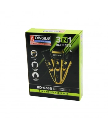 3IN1 KİŞİSEL BAKIM SETİ SAÇ SAKAL KESME - SIFIR SAKAL - KULAK - BURUN TRAŞ MAKİNESİ RD-6360