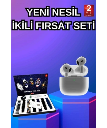 3.Nesil TWS Bluetooth Kulaklık Bluetooth Bağlantılı Akıllı Saat Amoled Ekran Plastik Hasır Kordon